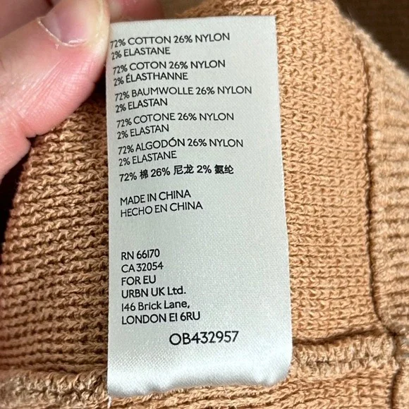 Free People Taupe Ottoman Slouchy Tunic Sweater Dress Size Large Knit Bohemian - Picture 8 of 13